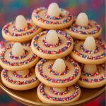 Cinco De Mayo Sombrero Cookies decorated with colorful sprinkles and gumdrop tops, perfect for Cinco de Mayo celebrations.