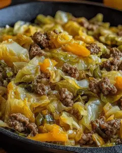 Creamy Comfort Ground Beef and Cabbage Skillet – Easy One-Pan Dinner