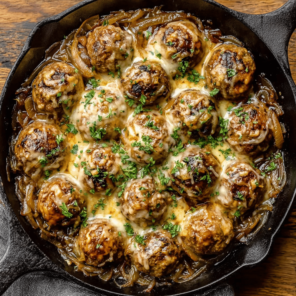 French Onion Meatballs: Easy Cheesy Comfort Recipe